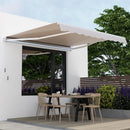 Outdoor Manual Retractable Awning Cover Shelter Patio Sun Shade-Beige by LJGDeals