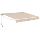 12 x 10 Feet Patio Retractable Awning Aluminum Sunshade Shelter-Beige by LJGDeals
