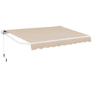 13 × 8 Feet Retractable Patio Awning Aluminum Deck Sunshade-Beige by LJGDeals