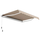 Outdoor Manual Retractable Awning Cover Shelter Patio Sun Shade-Beige by LJGDeals