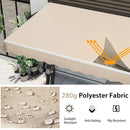 Outdoor Manual Retractable Awning Cover Shelter Patio Sun Shade-Beige by LJGDeals