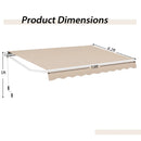 13 × 8 Feet Retractable Patio Awning Aluminum Deck Sunshade-Beige by LJGDeals