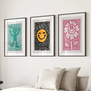 Funky Wall Art. Groovy Poster. Trendy Decor Set by Wall Art Set