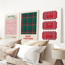 Christmas Wall Art Set. Guest Check, Santa Tickets by Wall Art Set