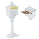 Retro Cast Aluminum Mailbox Security Postal Letter Box with Baffle Door by LJGDeals
