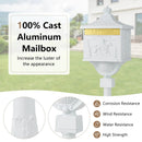 Retro Cast Aluminum Mailbox Security Postal Letter Box with Baffle Door by LJGDeals