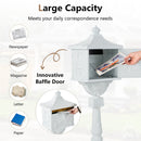 Retro Cast Aluminum Mailbox Security Postal Letter Box with Baffle Door by DirectDeals
