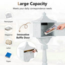 Retro Cast Aluminum Mailbox Security Postal Letter Box with Baffle Door by LJGDeals