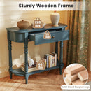 Retro Console Table 36"L Wooden 2-Tier Narrow Behind Couch Foyer Table by LJGDeals