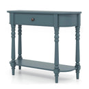 Retro Console Table 36"L Wooden 2-Tier Narrow Behind Couch Foyer Table by LJGDeals