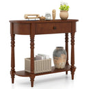 Retro Console Table 36"L Wooden 2-Tier Narrow Behind Couch Foyer Table by LJGDeals