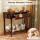 Retro Console Table 36"L Wooden 2-Tier Narrow Behind Couch Foyer Table by LJGDeals