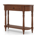 Retro Console Table 36"L Wooden 2-Tier Narrow Behind Couch Foyer Table by LJGDeals