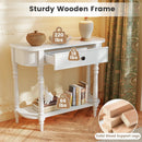 Retro Console Table 36"L Wooden 2-Tier Narrow Behind Couch Foyer Table by LJGDeals