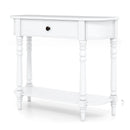 Retro Console Table 36"L Wooden 2-Tier Narrow Behind Couch Foyer Table by LJGDeals