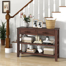 3-tier Console Table with 2 Drawers for Living Room Entryway by LJGDeals