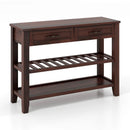 3-tier Console Table with 2 Drawers for Living Room Entryway by LJGDeals