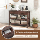 3-tier Console Table with 2 Drawers for Living Room Entryway by LJGDeals