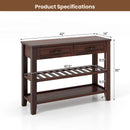 3-tier Console Table with 2 Drawers for Living Room Entryway by LJGDeals