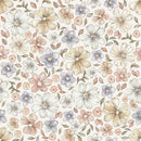 Pastel Meadow Bloom Wallpaper – Watercolor Retro Floral Elegance