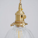 Retro Ribbed Glass Pendant Light