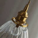 Retro Ribbed Glass Pendant Light