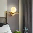 Retro Twigs Round Alabaster Wall Lamp