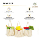 Reusable Tote Mesh Bag w/6 Internal Sleeves. by Choixe
