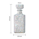 Unique Diamond Rhinestone Decanter | 730 mL | Luxurious Whiskey, Tequila, Wine Decanter - Dazzling All Over Silver Rhinestone Carafe For Spirits, Bourbon, Scotch, Durable Thick Glass HAND WASH ONLY