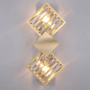 Rhombus Gold Crystal Wall Light