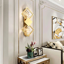 Rhombus Gold Crystal Wall Light