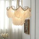 Ribbed Glass Shell Pendant Chandelier