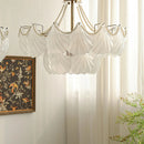 Ribbed Glass Shell Pendant Chandelier