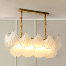 Ribbed Glass Shell Pendant Chandelier