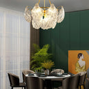 Ribbed Glass Shell Pendant Chandelier