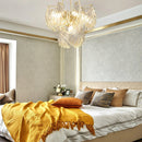 Ribbed Glass Shell Pendant Chandelier