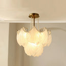 Ribbed Glass Shell Pendant Chandelier
