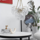 Ribbed Glass Shell Pendant Chandelier