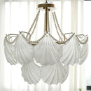 Ribbed Glass Shell Pendant Chandelier