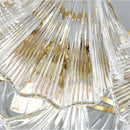 Ribbed Glass Shell Pendant Chandelier