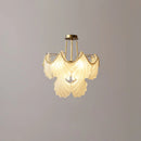 Ribbed Glass Shell Pendant Chandelier