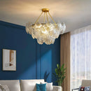 Ribbed Glass Shell Pendant Chandelier