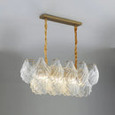 Ribbed Glass Shell Pendant Chandelier