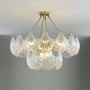 Ribbed Glass Shell Pendant Chandelier