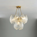 Ribbed Glass Shell Pendant Chandelier