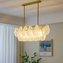 Ribbed Glass Shell Pendant Chandelier