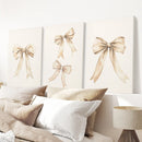 Trendy Aesthetic Bows Nursery Wall Art Set Poster by Wall Art Set