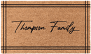 Ribbon Border Personalized Doormat