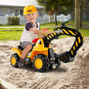 Ride on Push Car Bulldozer Digger Toy with Safety Helmet and Working Shovel by LJGDeals