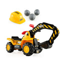 Ride on Push Car Bulldozer Digger Toy with Safety Helmet and Working Shovel by LJGDeals